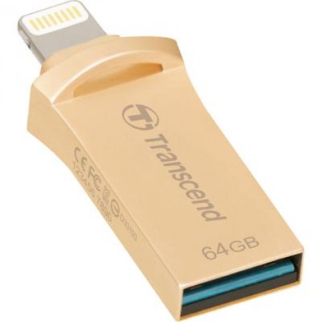 Флешка Transcend 64GB JetDrive Go 500 Gold USB 3.1/Lightning (TS64GJDG500G)