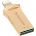 Флешка Transcend 64GB JetDrive Go 500 Gold USB 3.1/Lightning (TS64GJDG500G)