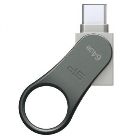 Флешка Silicon Power 64GB Mobile C80 Silver USB 3.0 (SP064GBUC3C80V1S)