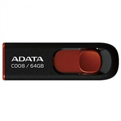 Флешка A-DATA 64GB C008 Black+Red USB 2.0 (AC008-64G-RKD)