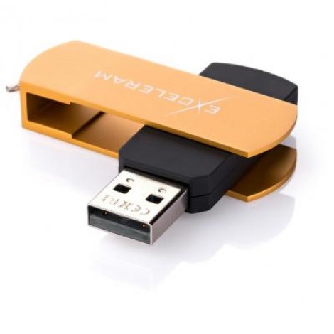 Флешка eXceleram 32GB P2 Series Gold/Black USB 2.0 (EXP2U2GOB32)