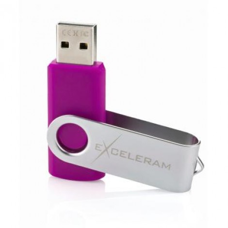 Флешка eXceleram 32GB P1 Series Silver/Purple USB 2.0 (EXP1U2SIPU32)