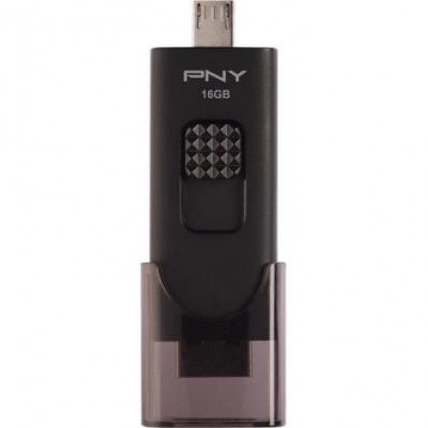 Флешка PNY 16GB Duo-Link For Android Black USB 3.0/microUSB (FD16GOTGX30K-EF)