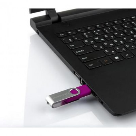 Флешка eXceleram 32GB P1 Series Silver/Purple USB 2.0 (EXP1U2SIPU32)