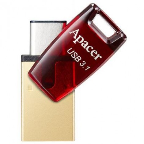 Флешка Apacer 64GB AH180 Red Type-C Dual USB 3.1 (AP64GAH180R-1)