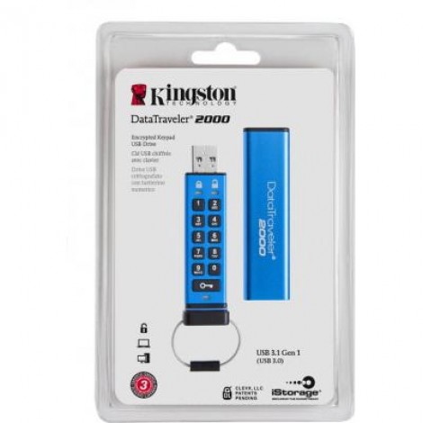 Флешка Kingston 32GB DT 2000 Metal Security USB 3.0 (DT2000/32GB)
