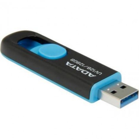 Флешка ADATA 128GB UV128 Black/Blue USB 3.1 (AUV128-128G-RBE)