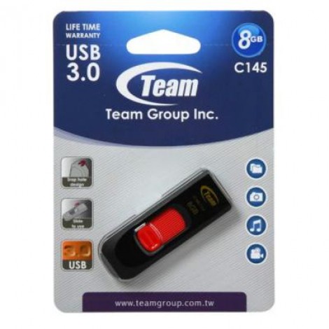 Флешка Team 8GB C145 Red USB 3.0 (TC14538GR01)