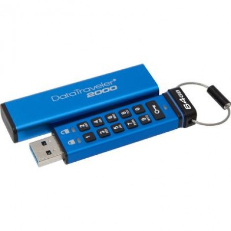 Флешка Kingston 64GB DT 2000 Metal Security USB 3.0 (DT2000/64GB)