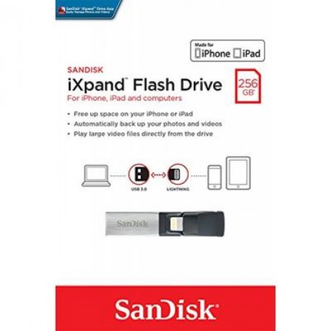 Флешка SanDisk 256GB iXpand USB 3.0/Lightning Apple (SDIX30N-256G-GN6NE)
