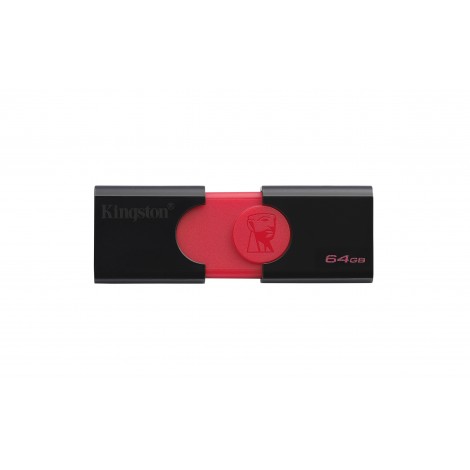 Флешка Kingston DataTraveler 106 USB3.1 Black/Red 64GB (DT106/64GB)