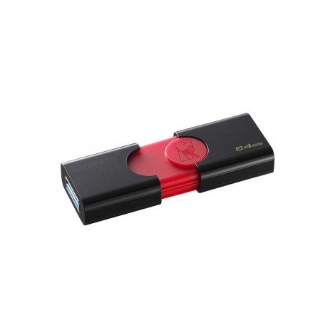 Флешка Kingston DataTraveler 106 USB3.1 Black/Red 64GB (DT106/64GB)