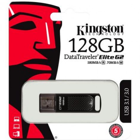 Флешка Kingston 128GB DataTraveler Elite G2 Meta Black USB 3.1 (DTEG2/128GB)
