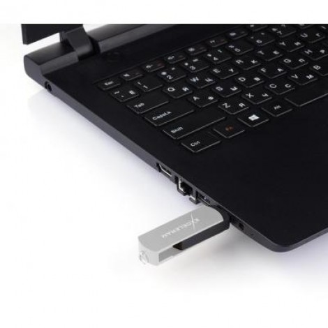 Флешка eXceleram 64GB P2 Series Silver/Black USB 2.0 (EXP2U2SIB64)