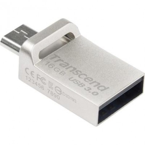Флешка Transcend 16GB JetFlash OTG 880 Metal Silver USB 3.0 (TS16GJF880S)