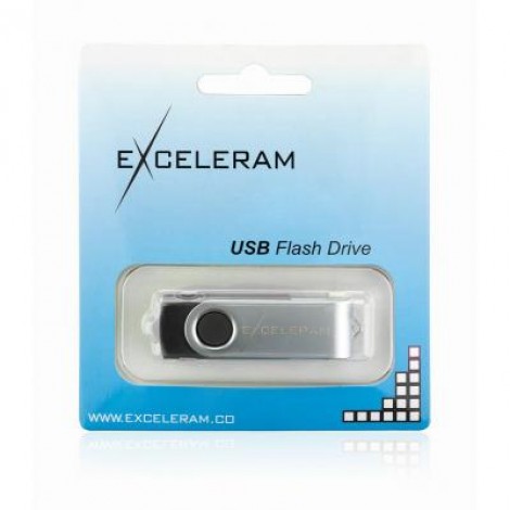Флешка eXceleram 8GB P1 Series Silver/Black USB 2.0 (EXP1U2SIB08)