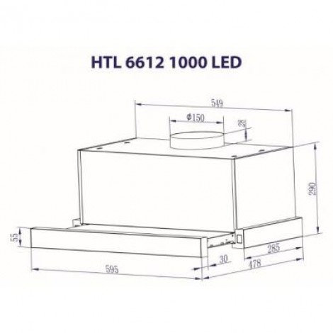 Вытяжка MINOLA HTL 6612 BL 1000 LED