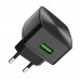 Сетевое зарядное устройство Hoco C70A Cutting-edge single port QC3.0 charger set(Type-C)(EU) Black