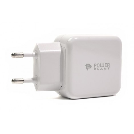 Зарядное устройство PowerPlant W-250 QC3.0 White (SC230013)