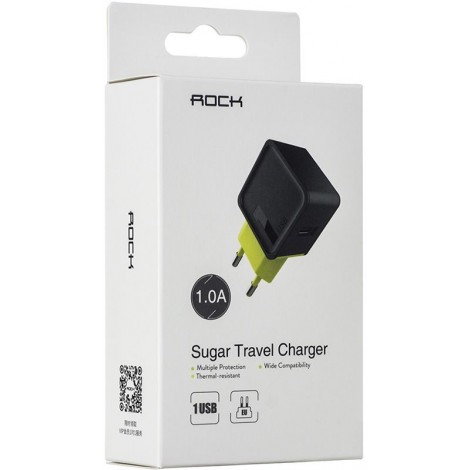 Зарядное устройство Rock Sugar Travel Charger 1USB 1A Black