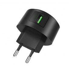 Сетевое зарядное устройство Hoco C68A Shell single port QC3.0 charger(EU) Black