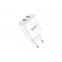 Сетевое зарядное устройство Hoco C62A Victoria 2USB 2.1А White