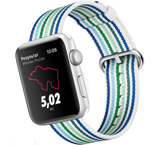 Apple Watch Series 3 (GPS+Cellular) 42mm Silver Aluminum Case with Seashell Sport Loop (MQKQ2)