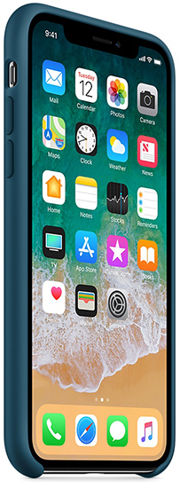 Чехол Apple iPhone X Silicone Case Cosmos Blue (MR6G2)