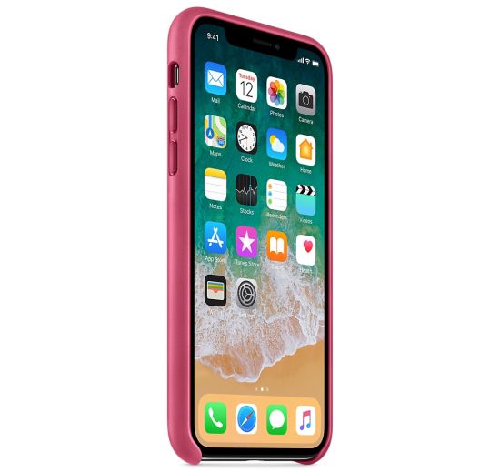Apple iPhone X Leather Case Pink Fuchsia (MQTJ2)
