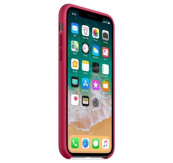 Apple iPhone X Silicone Case Rose Red