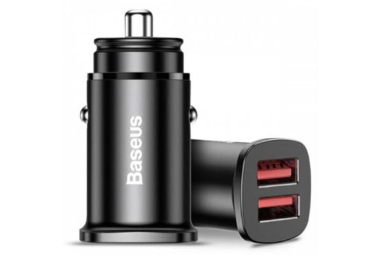Автомобильное зарядное устройство Baseus USB Car Charger Square Metal Quick Charger 3.0