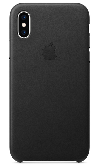 Чехол Apple iPhone XS Leather Case - Black (MRWM2)