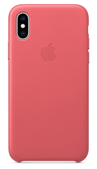 Чехол Apple iPhone XS Leather Case - Peony Pink (MTEU2)