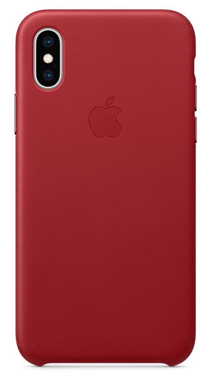 Чехол Apple iPhone XS Leather Case - PRODUCT RED (MRWK2)
