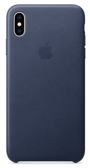 Чехол Apple iPhone XS Max Leather Case - Midnight Blue (MRWU2)