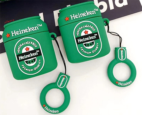 Чехол для Airpods 2 Silicone Case Heineken