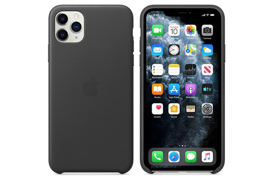 Чехол для смартфона Apple iPhone 11 Pro Max Leather Case - Black (MX0E2)