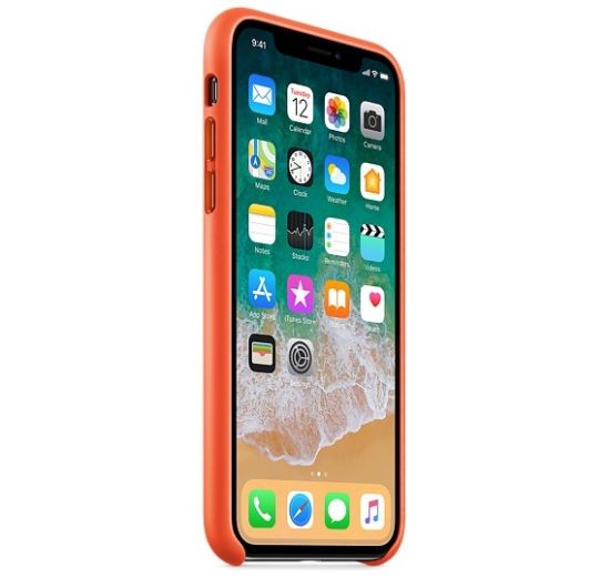 Чехол для смартфона Apple iPhone X Leather Case Bright Orange (MRGK2)
