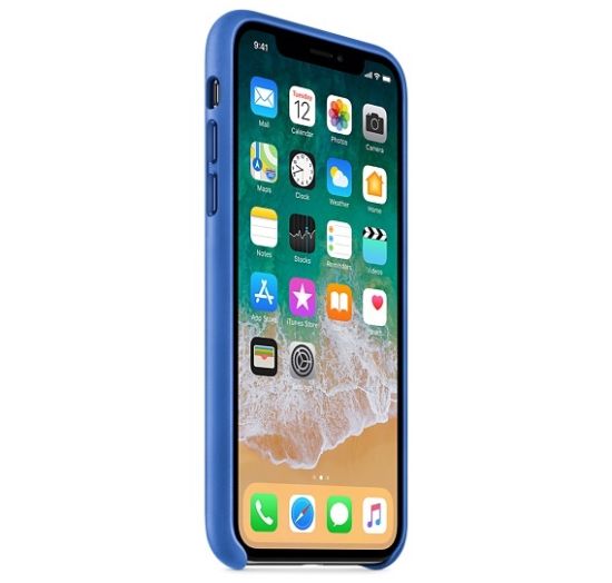 Чехол для смартфона Apple iPhone X Leather Case Electric Blue (MRGG2)