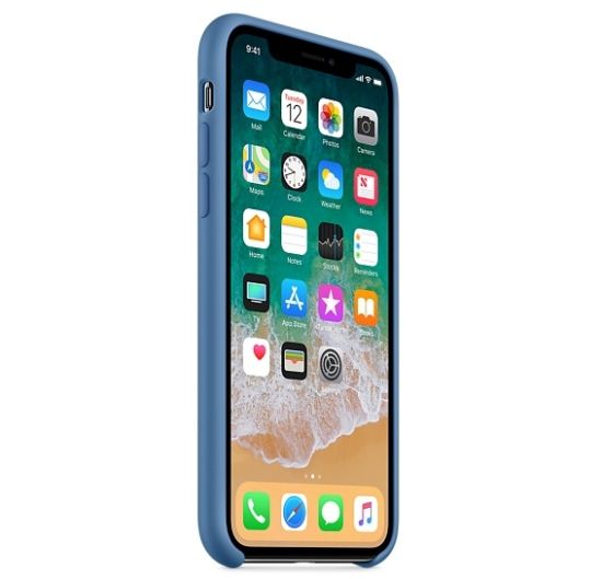 Чехол для смартфона Apple iPhone X Silicone Case-Denim Blue