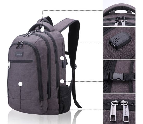 Hanxiema Travel Backpack (Hxm-01-2) Dark Grey