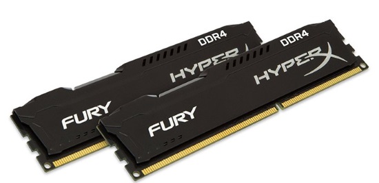Kingston 16 GB (2x8GB) DDR4 2666 MHz HyperX Fury Black (HX426C16FB2K2/16)