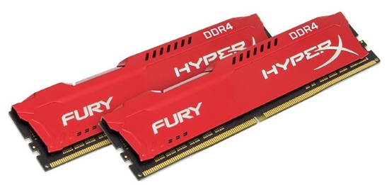 Kingston 16 GB (2x8GB) DDR4 2666 MHz HyperX Fury Red (HX426C16FR2K2/16)
