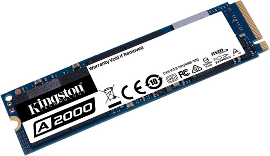 SSD накопитель 500GB Kingston A2000 M.2 2280 PCIe NVMe 3.0 x4 3D TLC (SA2000M8/500G)