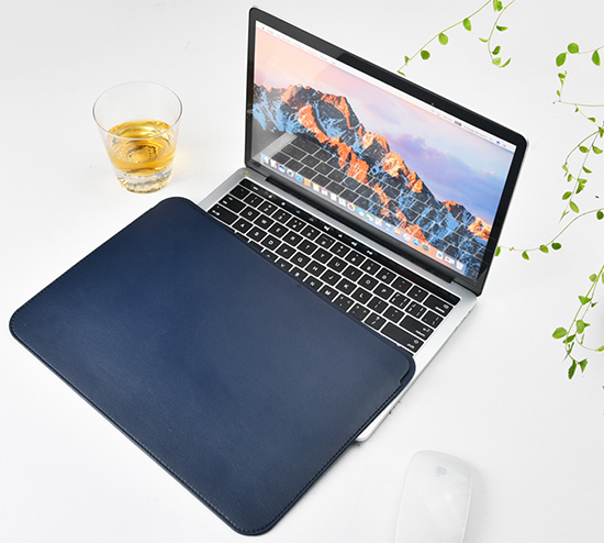 Чехол для MacBook Pro 15 WIWU Leather Sleeve Navy Bluebr /