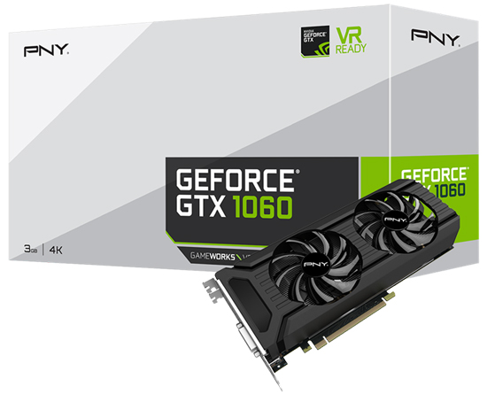 Видеокарта PNY GeForce GTX 1060 3GB (VCGGTX10603PB)