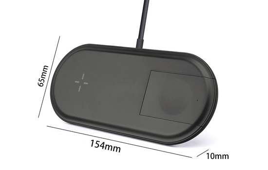 Беспроводное зарядное устройство AirPower 2 IN 1 Wireless Charger for iPhone and Apple Watch Black